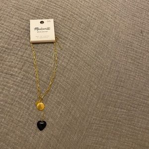 NWT Madewell Stone Collection Heart Pendant Necklace Set